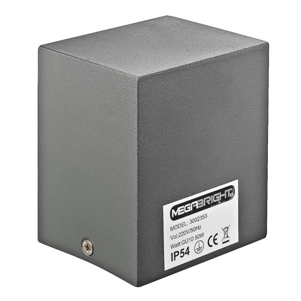 Aplique Exterior Rectangular 1XGU10 Muro