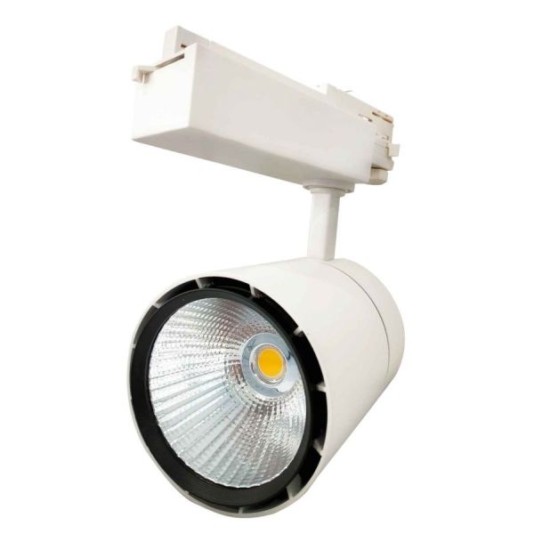 Foco A Riel Trifasico Led 25w/4000k Blanco 24°