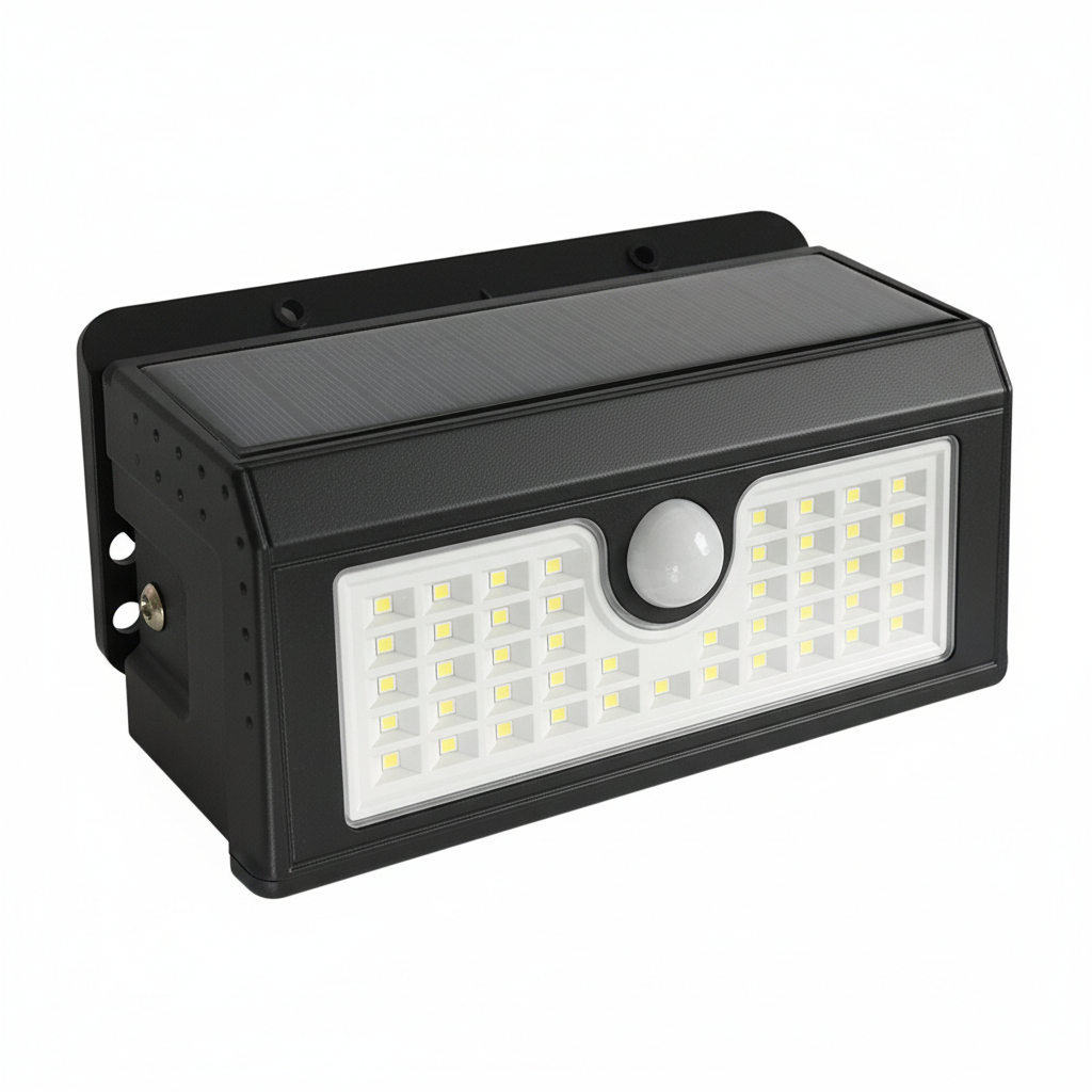 Foco Externo a muro solar 4w c/ sensor 172*115mm