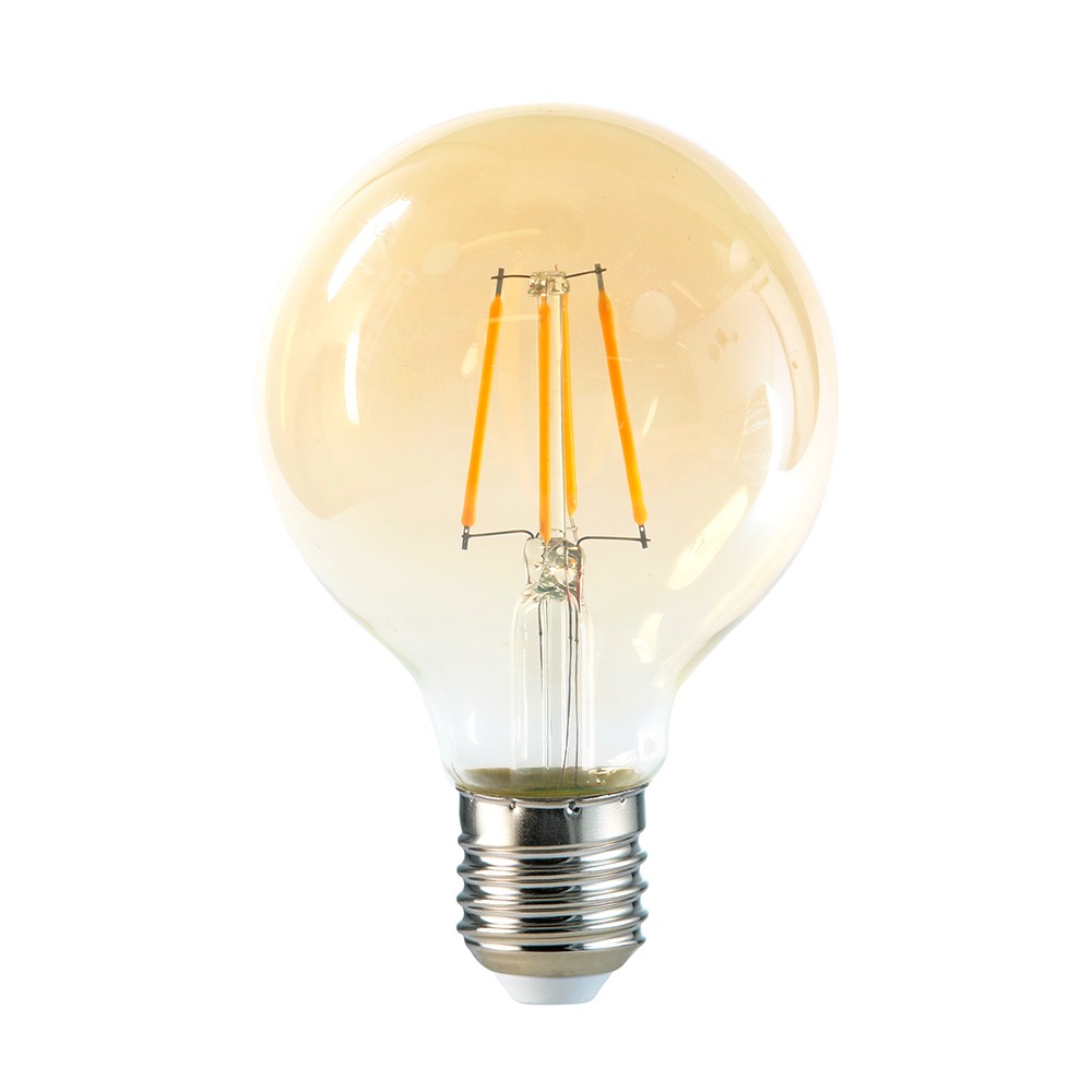 Ampolleta LED  G80 Yellow Glass E27 6W VINTAGE