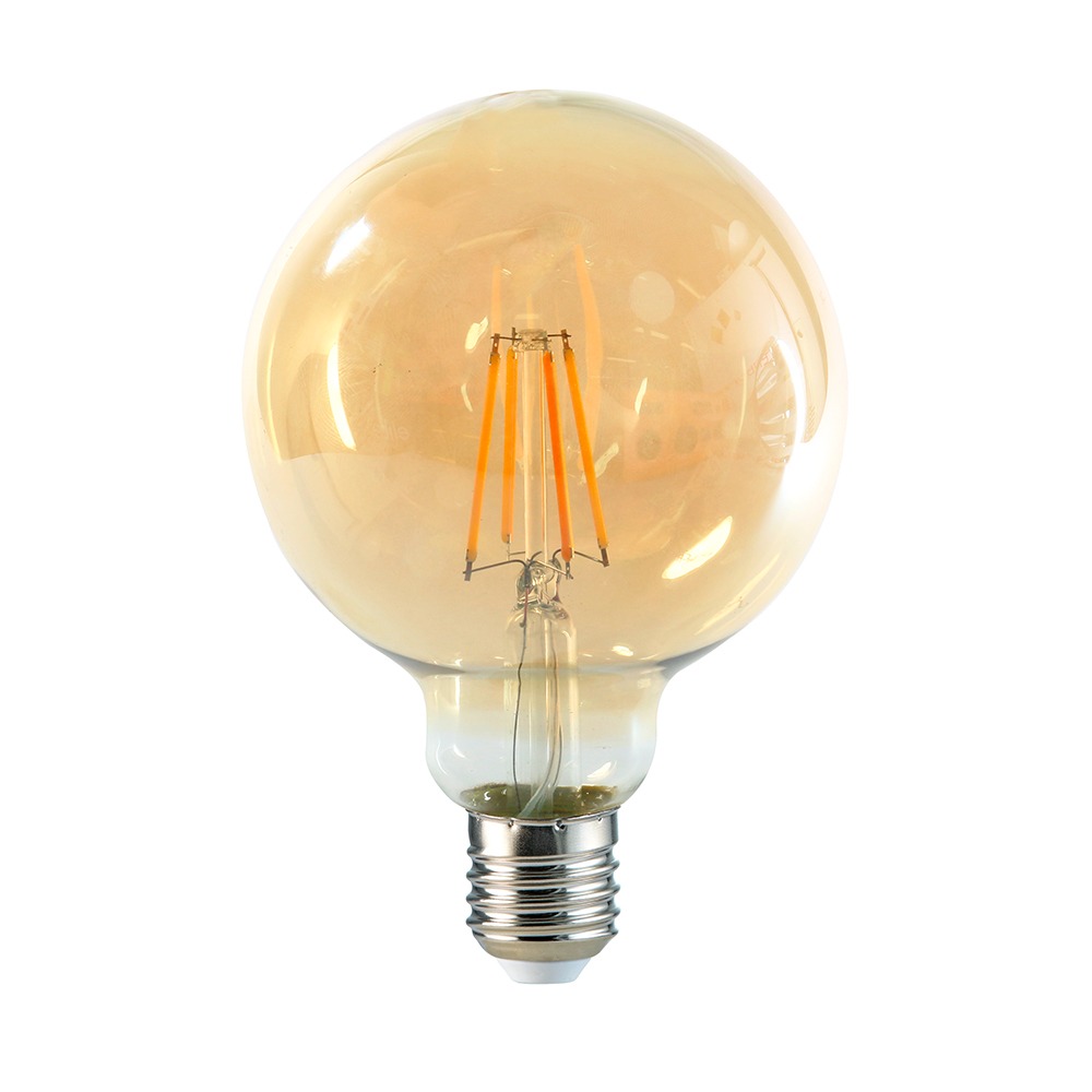 Ampolleta LED G95 Yellow Glass E27 6W VINTAGE