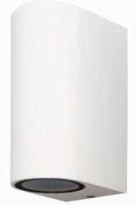 Aplique GU-10 luz directa / indirecta blanco IP44