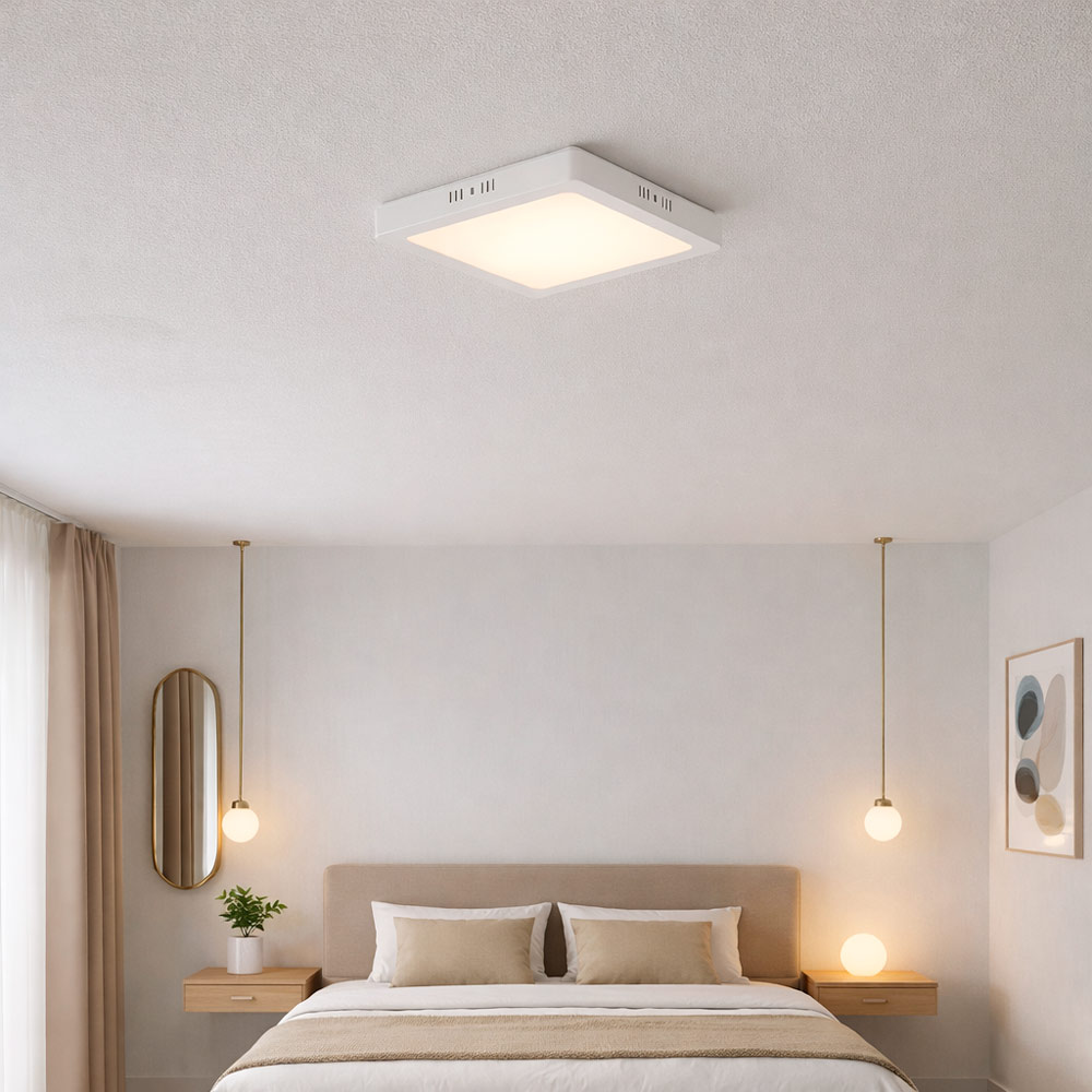 Panel LED Cuadrado Sobrepuesto 12W/3000K