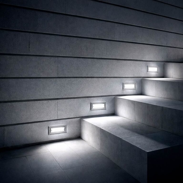 Luminaria LED Embutida Baja Pasillo GRIS Rectangular 4W 6000K | Megabright