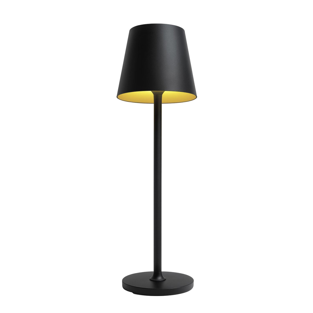 Lampara de mesa 2W recargable color negro