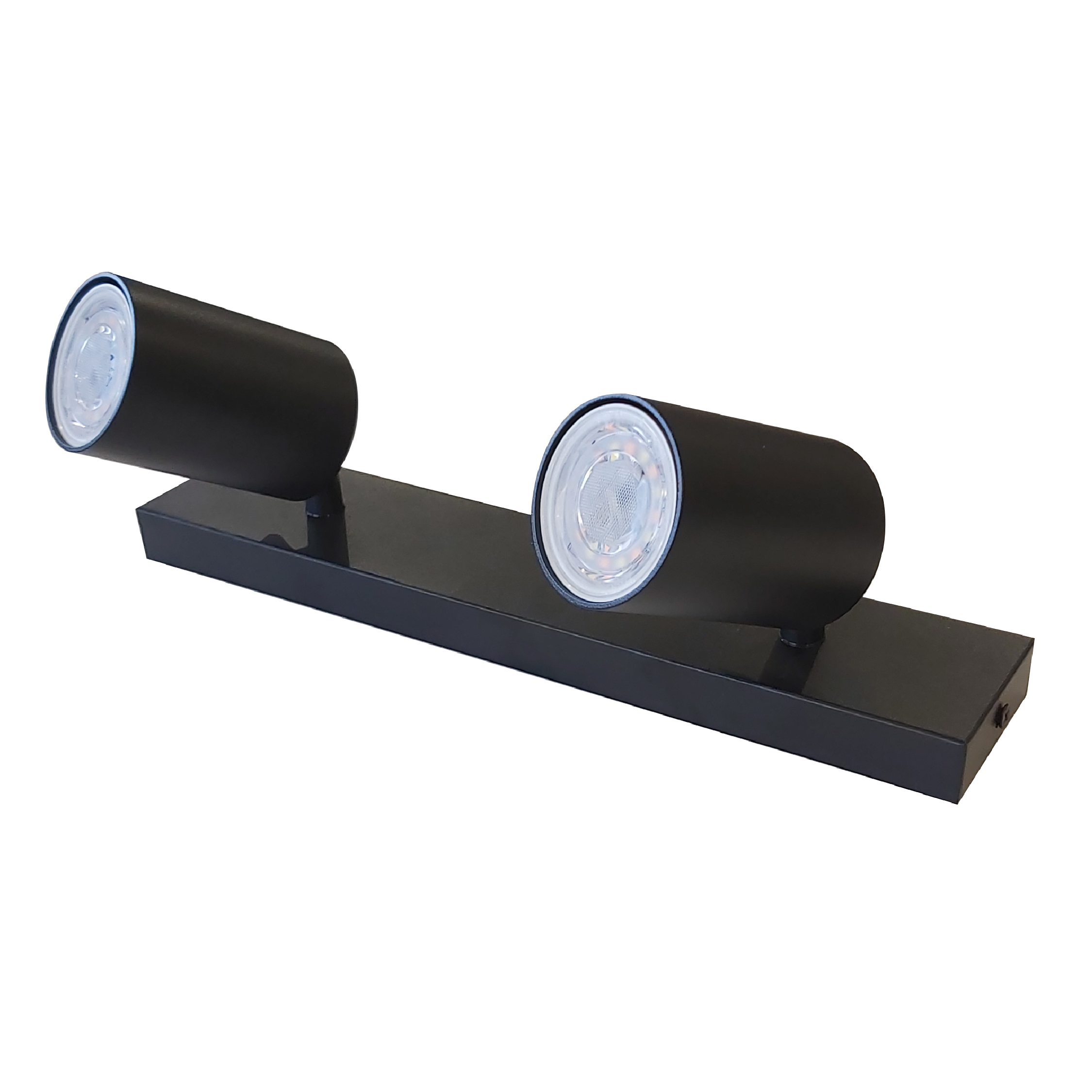 Barra sobrepuesta doble GU-10 negro mate p2
