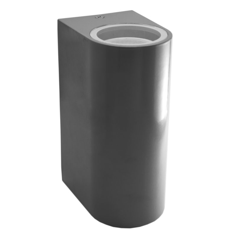 APLIQUE CILINDRO EXT. GU-10 LUZ DIR/IND IP54 GRIS
