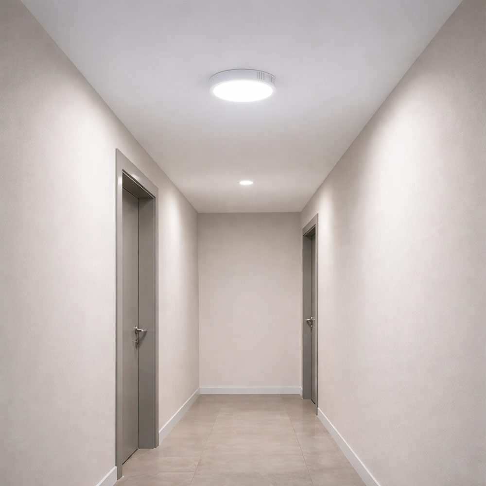 Panel LED Redondo Sobrepuesto  12W/3000K