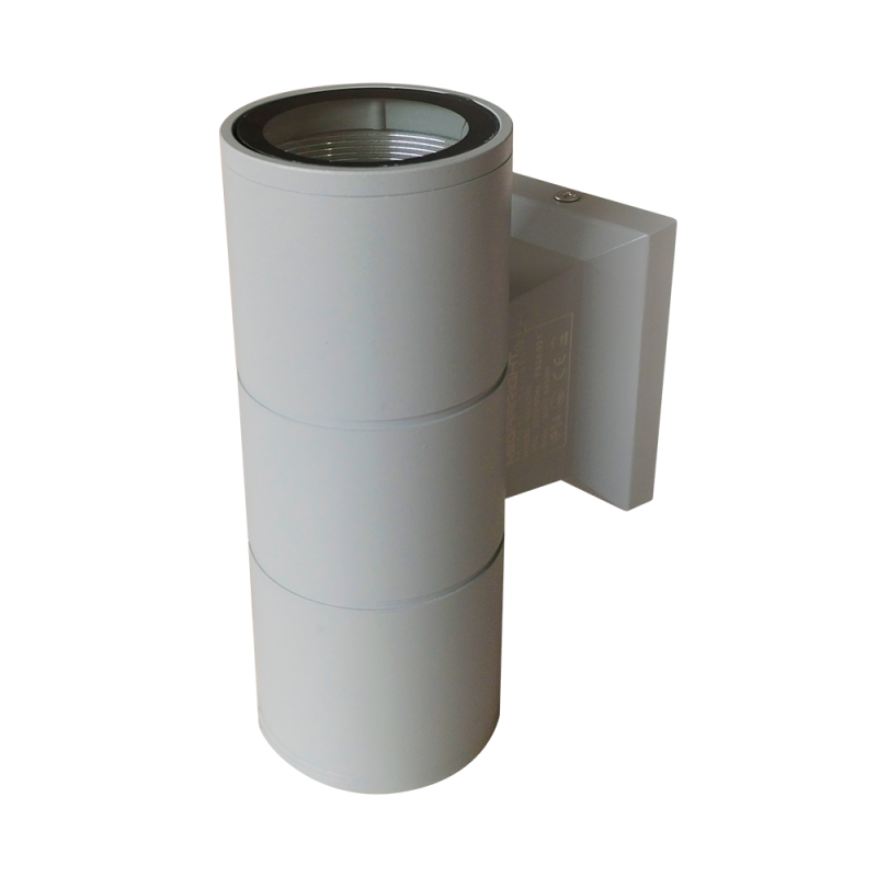 APLIQUE CILINDRO EXT. GU-10 LUZ DIR/IND IP54 GRIS
