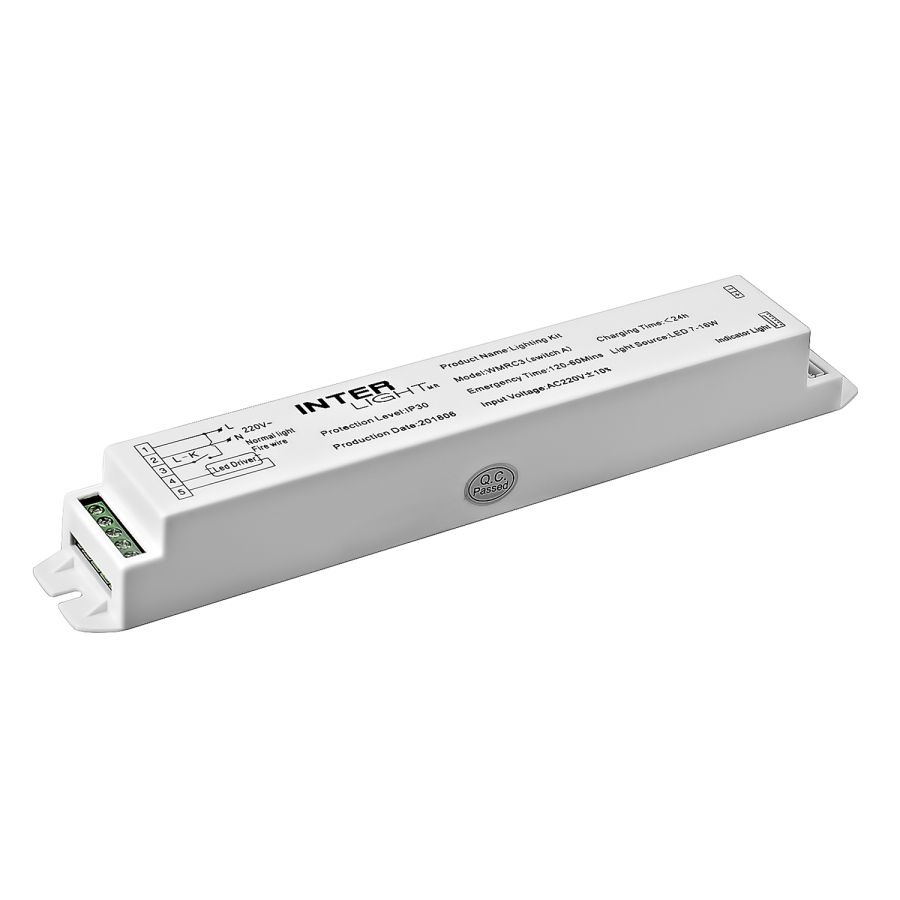 Kit Emergencia LED 18 W 2 HR. INTER para Tubos y Paneles hasta 25W