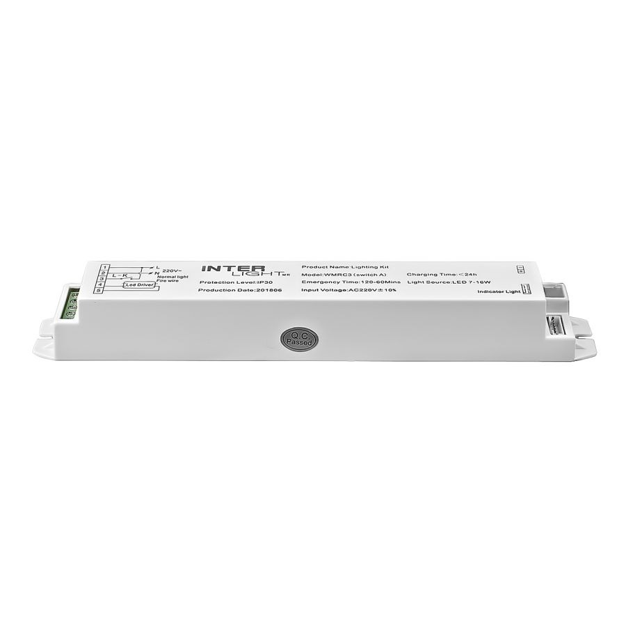 Kit Emergencia LED 18 W 2 HR. INTER para Tubos y Paneles hasta 25W