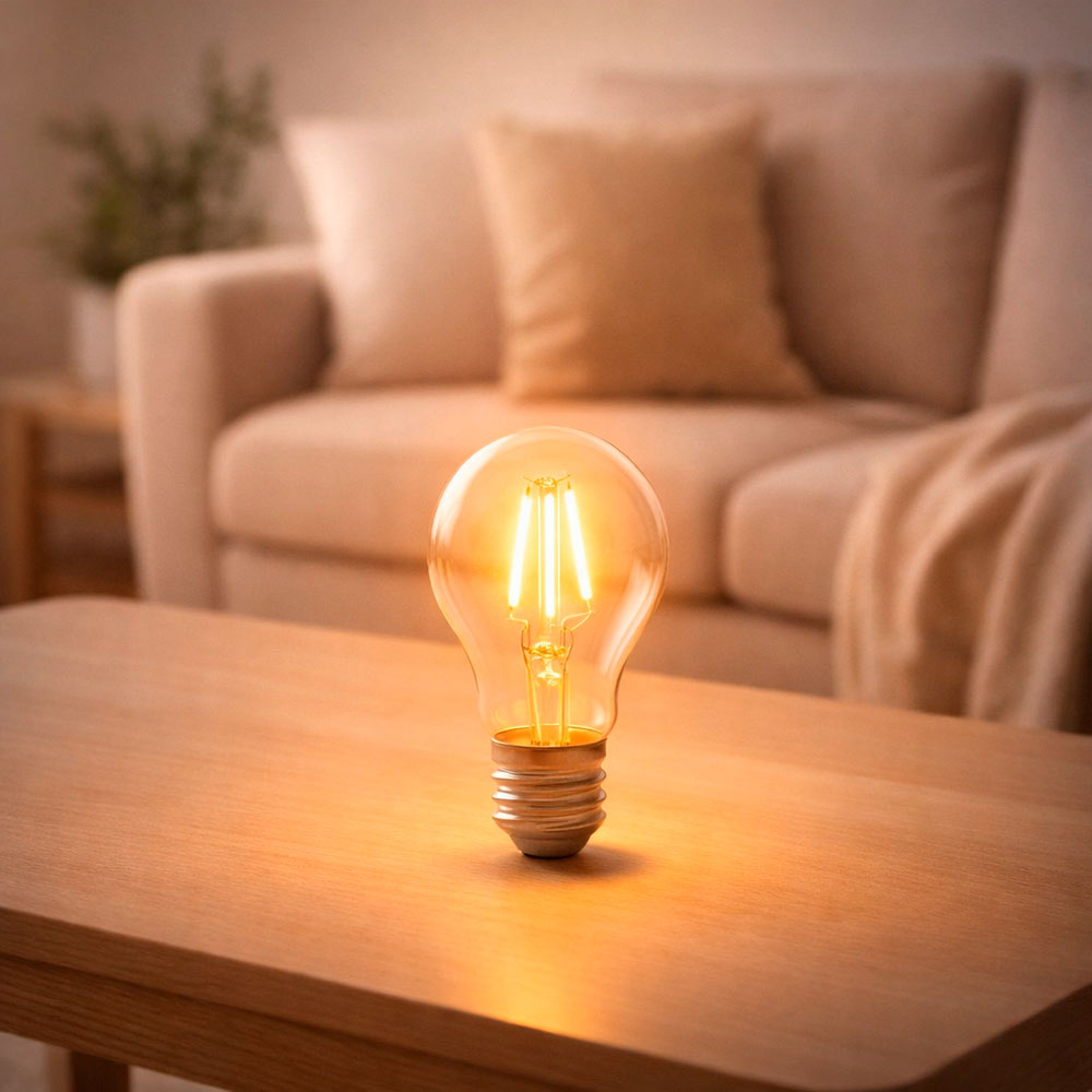 Ampolleta LED  G80 Yellow Glass E27 6W VINTAGE